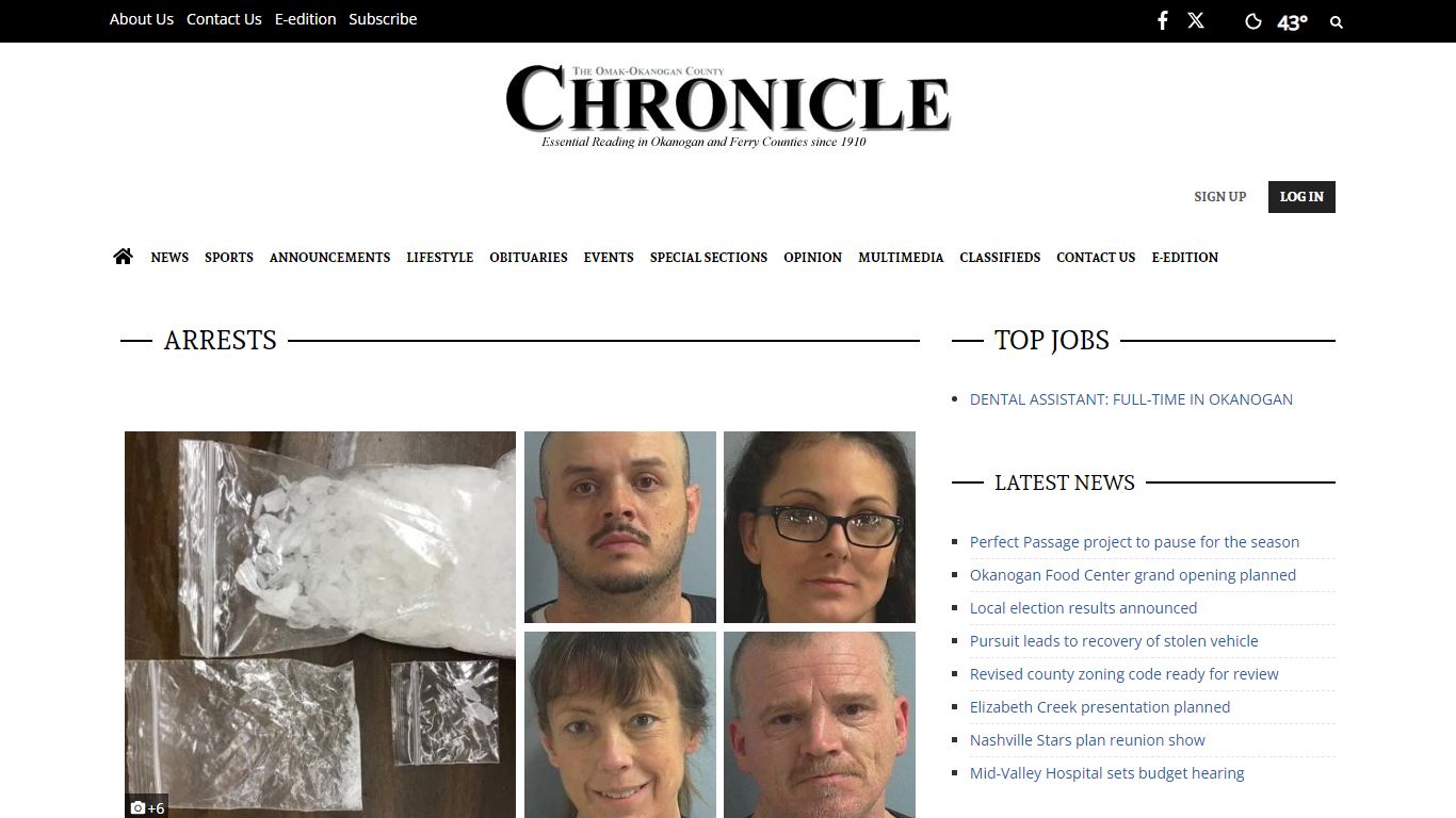 Arrests | omakchronicle.com - Omak-Okanogan County Chronicle